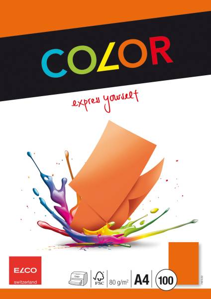 Office Color Papier A4 80g, orange 100 Blatt ELCO 74616.82