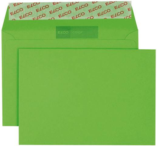 Couvert Color o/Fenster C6 100g, grün 250 Stück ELCO 18832.62