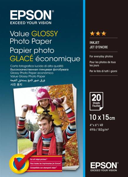 Value Photo Paper 10x15cm InkJet 183g 20 Blatt EPSON S400037